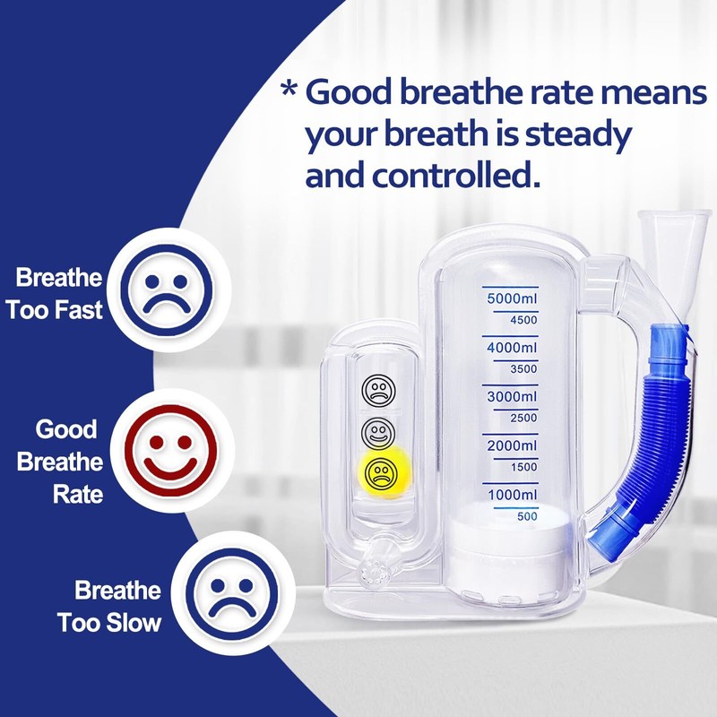 TyeinGo 5000ml Lung Capacity Monitor with Flow Rate Indicator for