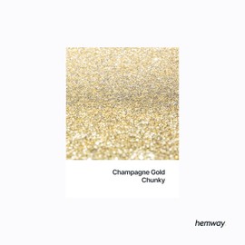 Hemway Premium Glitter Shaker - Champagne Gold | Chunky Metallic Flake Sequins for Resin & Epoxy Crafts | Craft Supplies for Tumblers, Festival, Hair, Face, Body, Eye & Nail Art | 130 g