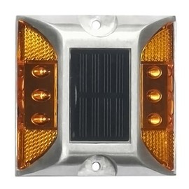 Remarks Japan Solar Light, Road Tack, Flashing, Yellow, LED, Charging, Roadway Lighting, Garden, Waterproof, Recessed