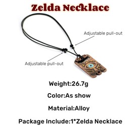 GAUEIOUR Zelda Necklace,Zelda Legend Wilderness Breath Pendant Necklace, Suitable for Fan Players, Role-Pplaying Necklace Accessory for Zelda Legend Game