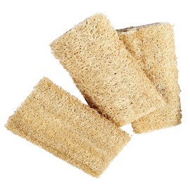 STOBAZA 3pcs Natural Loofah Sponge Dish Cleaning Pads for Kitchen Use Highly Absorbent Breathable and Non-damaging Scrub Sponges Lightweight and Easy to Store