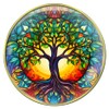 8 Year Tree of Life Medallion Colorful Sobriety Chip Growing