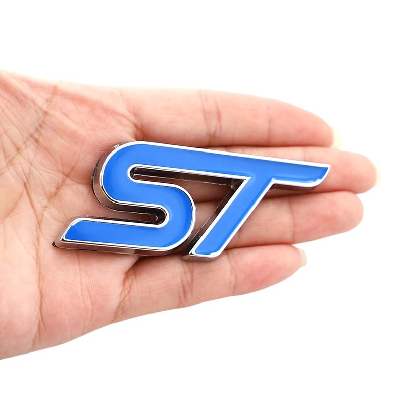 Pack of 2 3D Metal ST Stickers Car Head Emblem