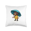 German Shorthaired Pointer Umbrella Dog Funny Raincoat Throw Pillow