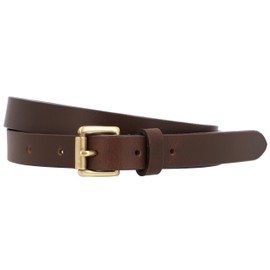 Gusti Birte Leather Belt Simple Slim Leather Belt with Golden Buckle Waist Belt Decorative Belt Accessories Women 90 cm Brown Leather, brown