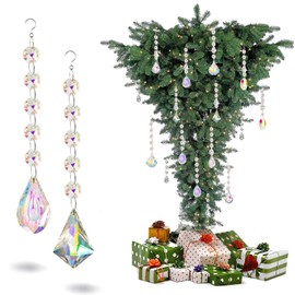 ORIBOW 6PCS Crystal Sun Catchers, Window Hanging Sun Catchers Pendant Chandelier Ornament Crystal Balls Rainbow Maker for Garden Wedding Decoration