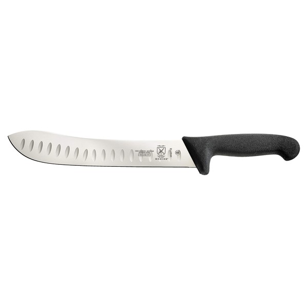 Mercer BPX M13718 Granton Edge American Butcher Knife, 10-Inch, Granton American Butcher Knife M13718