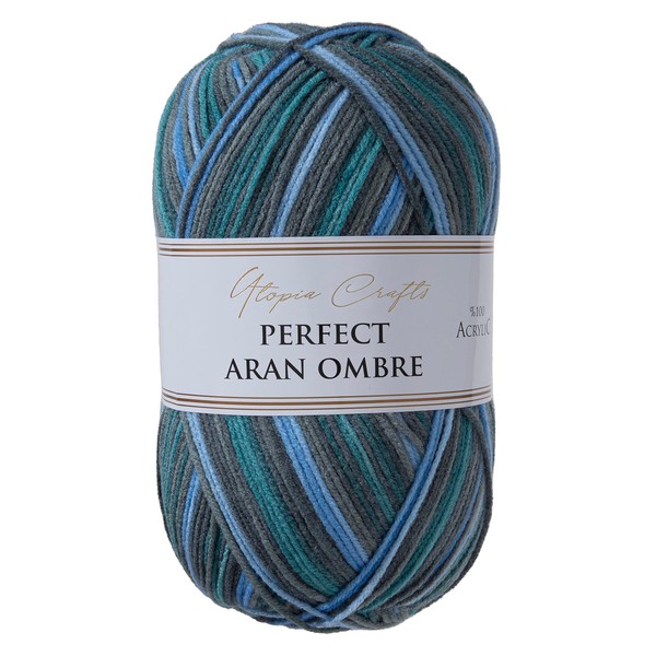 Utopia Crafts Aran Ombre Multicolour Knitting and Crochet Yarn, 300g - 600m (010)