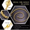 Dazisiny Cadena Oro Torsal 3/4mm Acero Inoxidable Hombre Collar 60cm