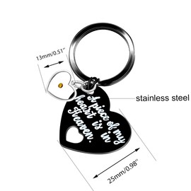 Llavero conmemorativo con texto en inglés «A Piece of My Heart is in Heaven», Semilla de corazón, Medium