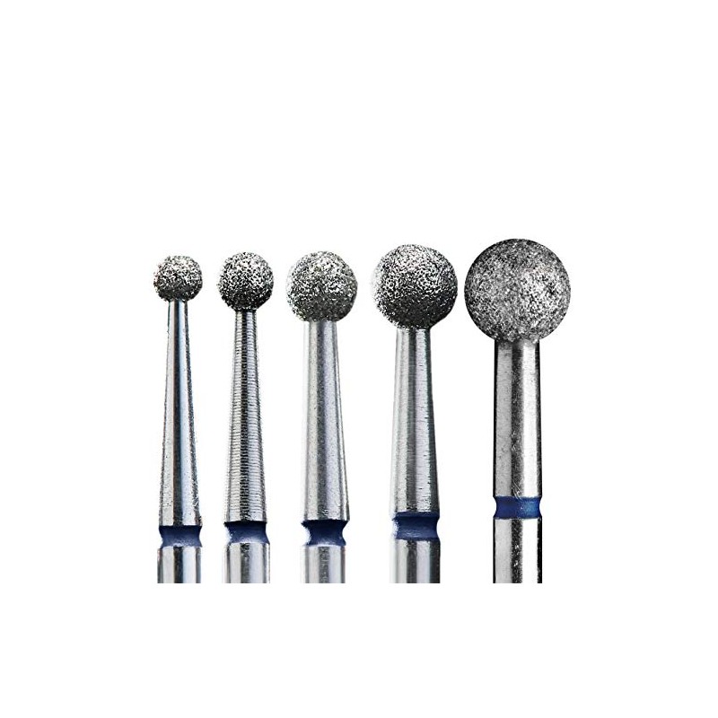 STALEKS Pro FA01 "Ball" Diamond Nail Drill Bit Medium Blue,