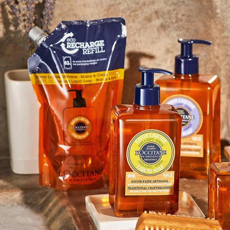 Loccitane Jabón Líquido De Shea Hands Body Verbena, 16.9 Fl