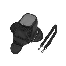 REPAIROCK Universal 6.8'' Motorcycle Tank Bag Backpack Motorbike GPS Bag Magnetic Gas Oil Fuel Tool Saddlebag Oxford Waterproof Black for Honda for Yamaha for Suzuki Auto Replacement Parts