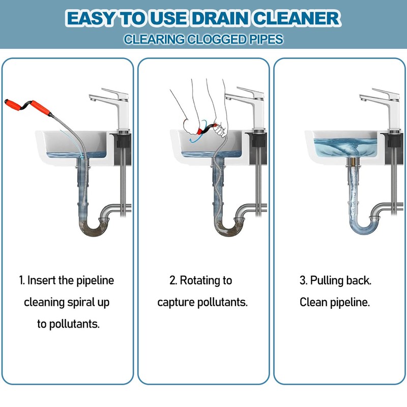 Drain Snake Unblocker Reusable Flexible Plumbing Drain Hair Sink Unblocker