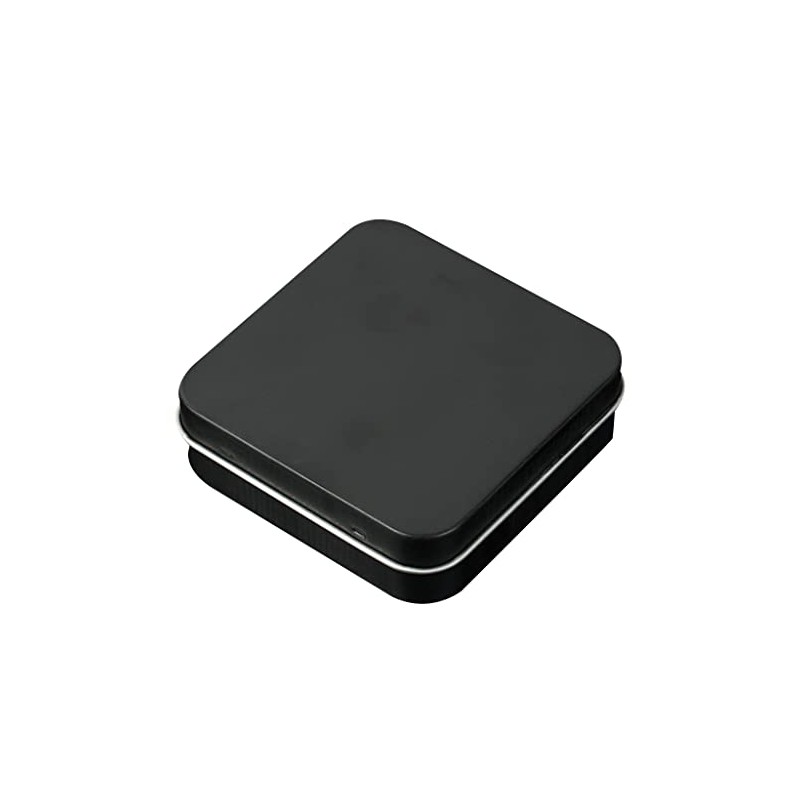 Estuche de almacenamiento pequeño sellado de metal para joyas, caramelos