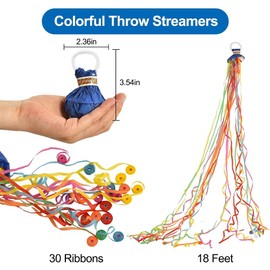 TONIFUL 10Packs Streamers Hand Throw Streamers No Mess Confetti Magic Paper Cracker for St.Patrick's Easter Celebration Birthday Engagement Wedding Graduation Send Off Party Favors (Multi Color)
