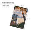 Lantern Press Longboat Key, Florida, Adirondack Chair on The Beach