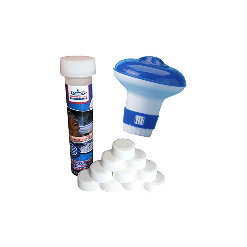 Happy Hot Tubs Small Dispenser With 10 Ultimate Chlorine Tablets