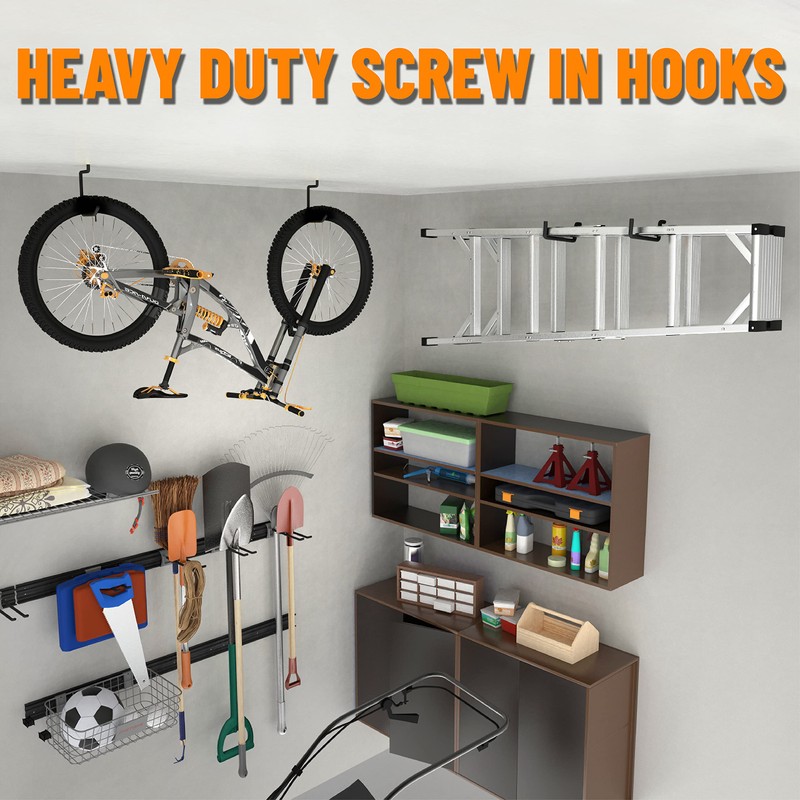 unp POETISKE Screw in Ladder Bike Hooks Ceiling Hanger Wall