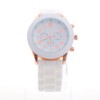 ALINKER Unisex Silicone Gel Ceramic Style Jelly Band Classic Watch