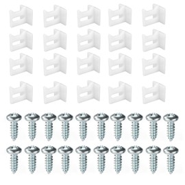 20pcs N 6950 Pocket Door Bottom Guides, N6950 Jamb Mount Plastic Pocket Door Hardware with 40 Screws Bottom Guide Kits Replacement Parts for Sliding Closet Floor Doors