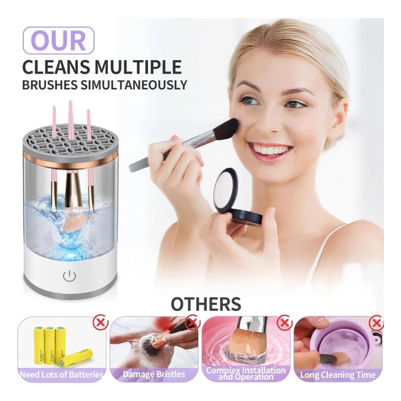 Limpiador Eléctrico Automático De Brochas De Maquillaje Savefree