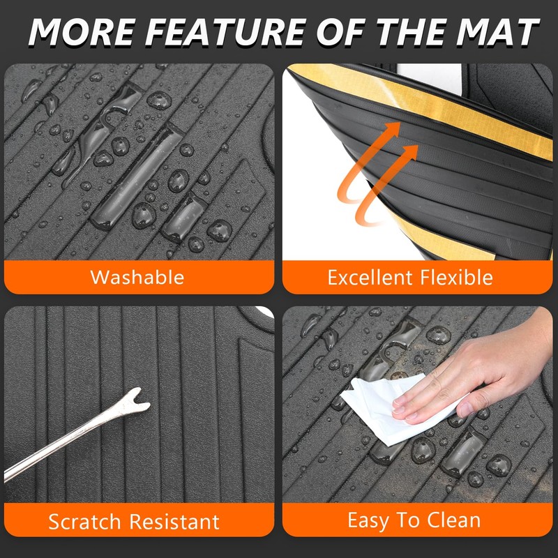 powoq 6 Seats Cargo Mat Compatible with 2016-2025 Dodge Durango