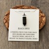 Philip Jones Black Onyx Gemstone Necklace with Quote Card