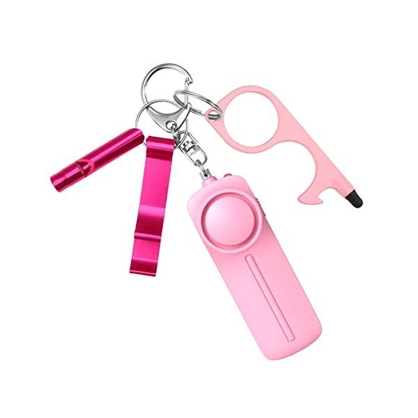 Safety Keychain Set for Women and Kids, 4 Pcs Safety