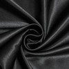 JHCHMX Satin Fitted Sheet Single,Deep Pocket Silkly Black Single Bed