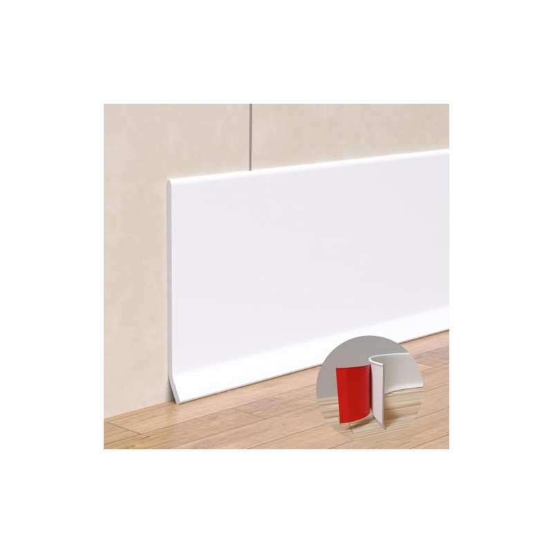 Peel and Stick Baseboard Trim, 4 Inch Rubber Baseboard Vinyl