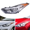 CRYBY Headlights Fit for Hyundai Elantra 2011-2013, Halogen Headlamps Left
