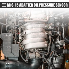 X AUTOHAUX M16 1.5 Oil Pressure Sensor Adapter, for GM LS Series Engines, Stainless Steel, with Sealing Washer, Silver Tone, 1 Set