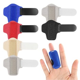 Clcyricher Finger Support Spring Finger Thrust Finger Finger Fastener with Aluminum Plate Finger Splint Adjustable Elastic and Convenient Velcro Finger Protection Support Finger Protector