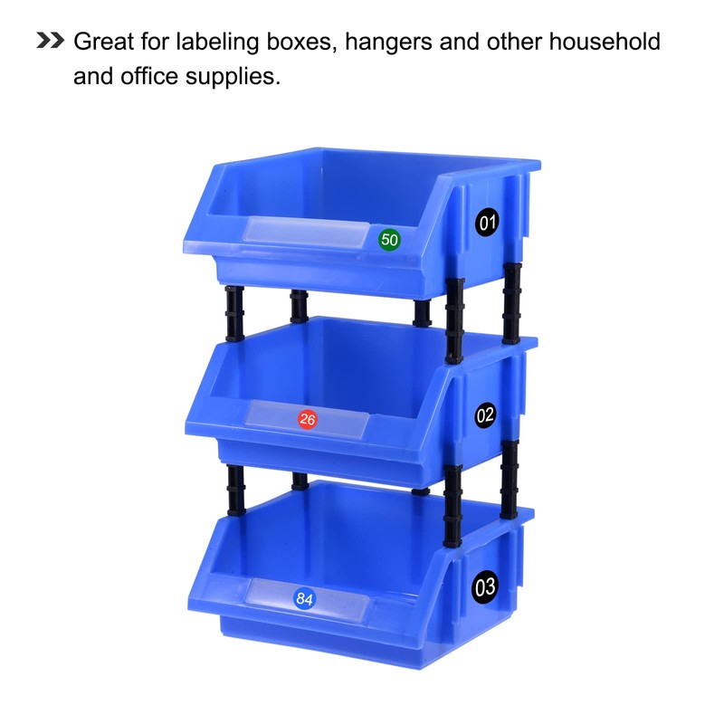 sourcing map Pack of 25 1 to 100 Number Stickers