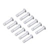 sourcing map Pack of 12 Single Hole Flat Head Clevis