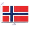 3×5 FT Norway Flag, Large 100D Norwegian National Outdoor Banner,Doube