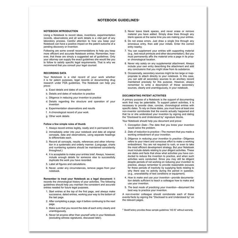 BookFactory Bullet Lab Notebook/Laboratory Notebook/Dot Lab Book - 168 Pages,