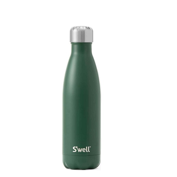 S'well Bottle Satin Collection Stainless Steel Water Bottle Hunting Green 17 oz