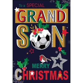 Jonny Javelin Special Grandson Merry Christmas Card