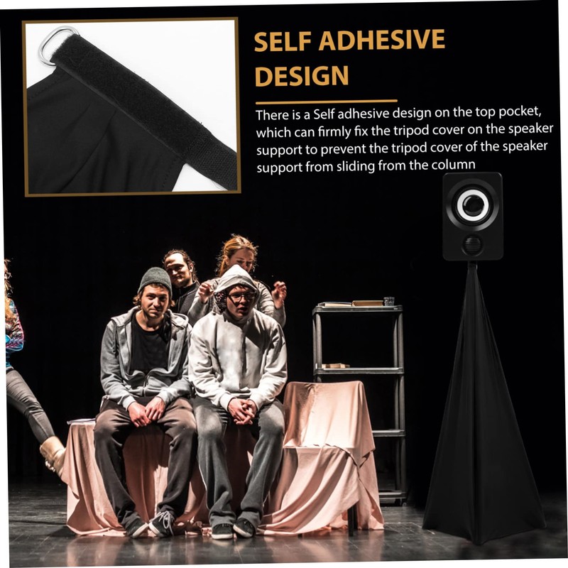 Abaodam Adjustable Speaker Stand Cover Polyester Tripod Skirt for Live