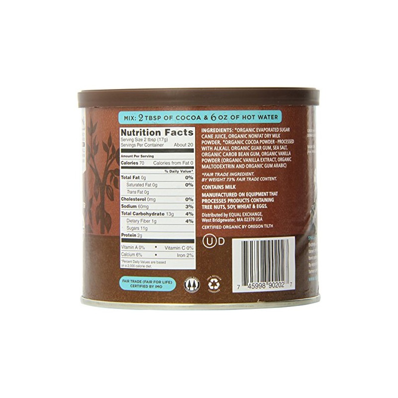 Equal Exchange Hot Cocoa Mix, 12 Ounce (Pack of 3)