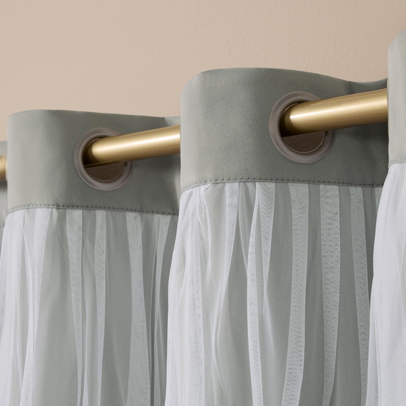 TOWN & COUNTRY LUXE Talia Double Layer Indoor Curtains, Sheer