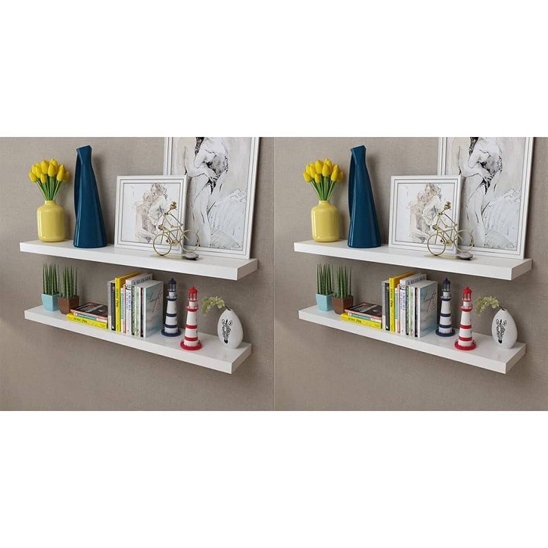 Casafoyer Wall Shelves 4 pcs White 39.4"