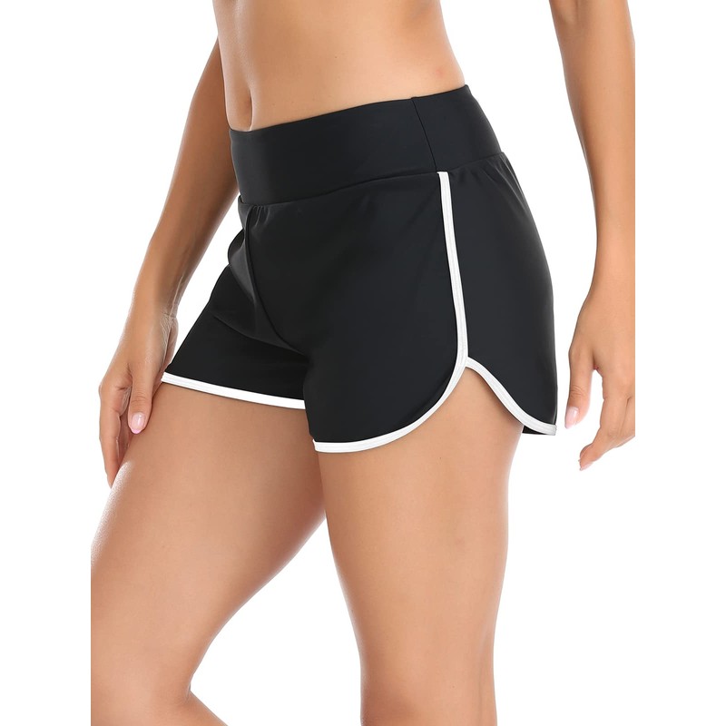 RELLECIGA - Pantalones cortos de natación de cintura alta para