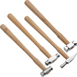 4 Steel Ball Pein Planishing Swiss Design Metal Hammers