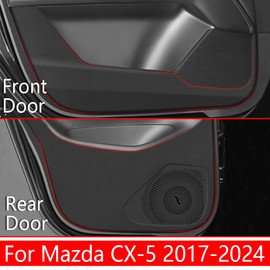 LUNQIN Car Door Anti Kick Pad for Mazda CX-5 CX5 Accessories 2017 2018 2019 2020 2021 2022 2023 2024 2025 Protector Mat Dirty Collision Stickers Interior