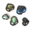 Justinstones Natural Labradorite Gemstone Healing Crystal Puffy Heart Pocket Stone