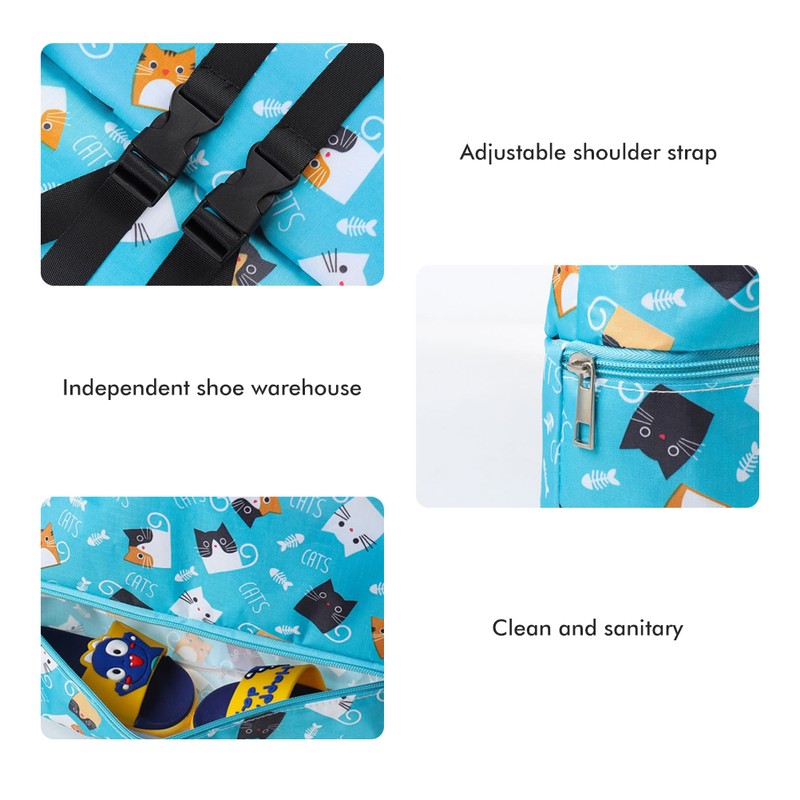Kids Dry Wet Separated Swimming Bag Portable Waterproof Backpack Gym