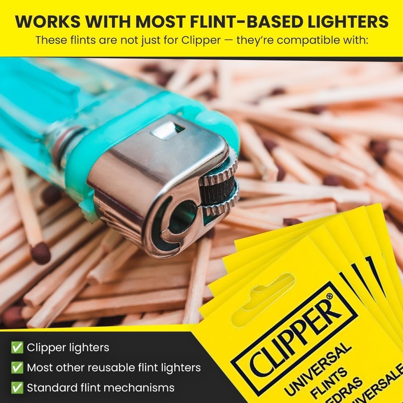 Clipper Flint, stelo ruota di ricambio per accendino, pietra focaia
